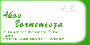 akos bornemisza business card